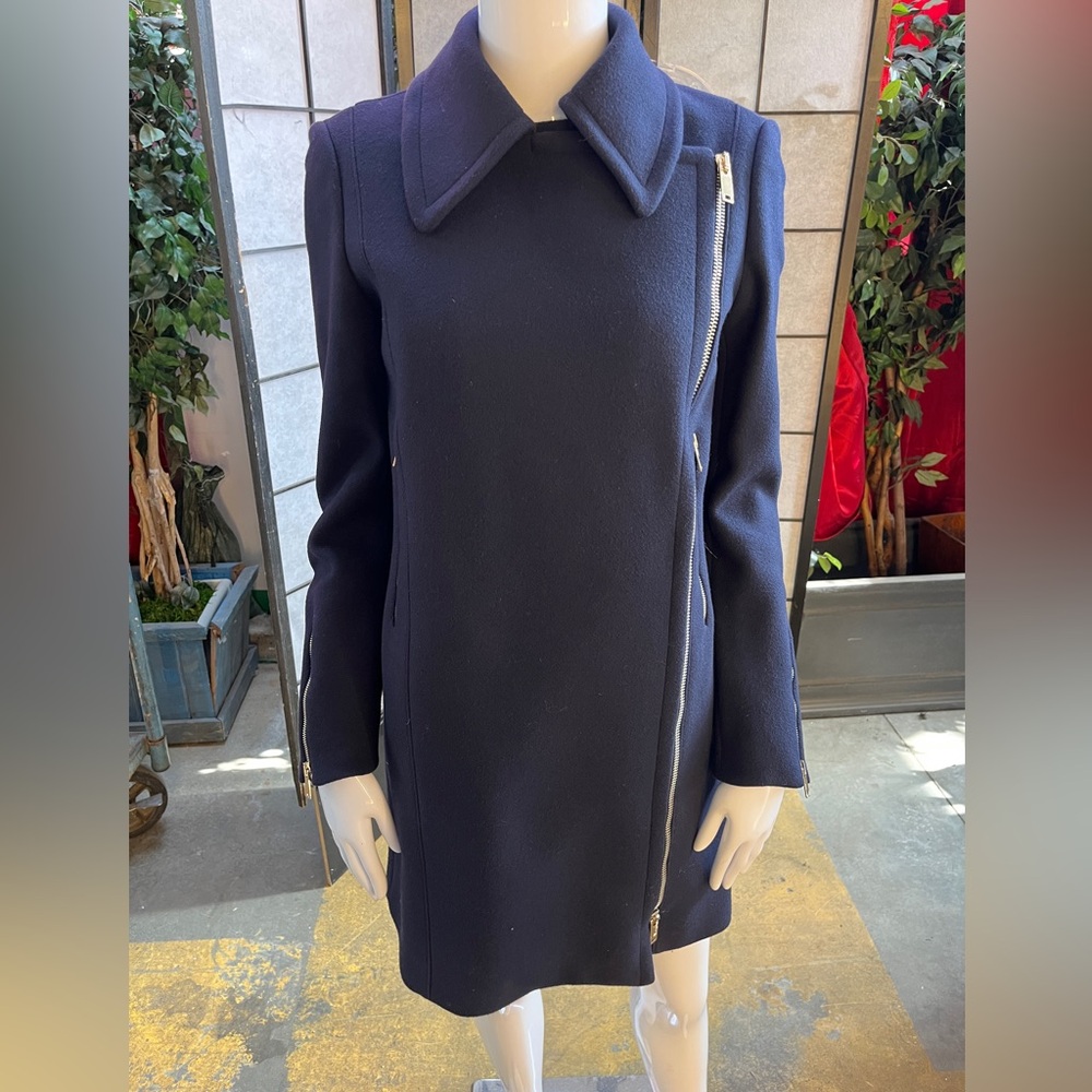 Stella McCartney Asymmetrical Zip Navy Dress